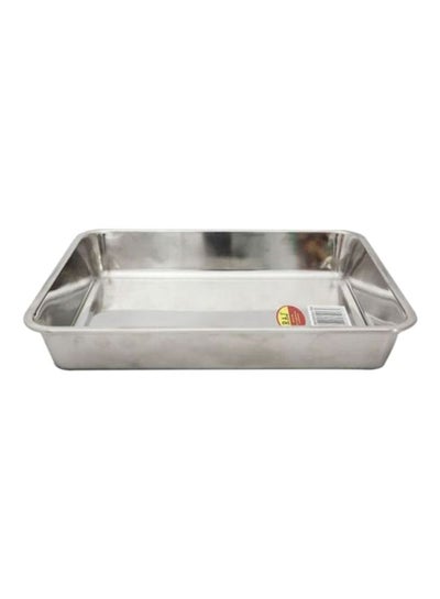 Buy Deep Baking Tray Silver 35x9x56cm in Saudi Arabia