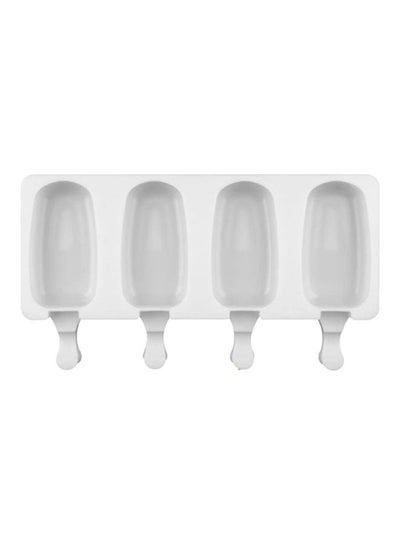 Buy 4 Cell Silicone Frozen Ice Cream Mold White 0.8 x 0.8 x 0.4inch in Saudi Arabia