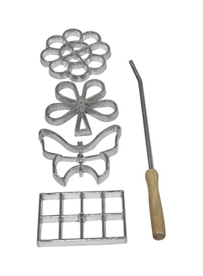 Buy 5-Piece China Biscuit Maker Set Silver in UAE