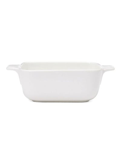 Buy Eared Rectangle Baker White 17.2 x 12.8 x 5.2cm in UAE