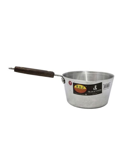 Buy Stainless Steel Frying Pan Silver/Black 22x12cm in Saudi Arabia