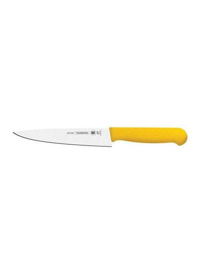 Buy Meat Knife Yellow/Silver 8inch in UAE