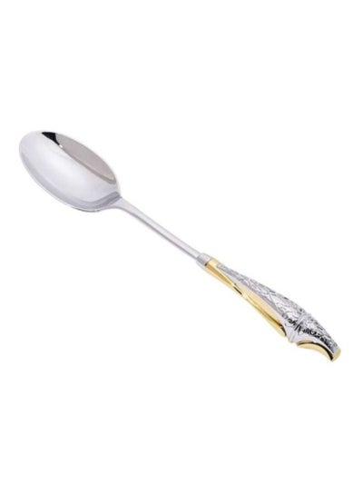 Buy Malaika Salad Spoon Silver/Gold in UAE