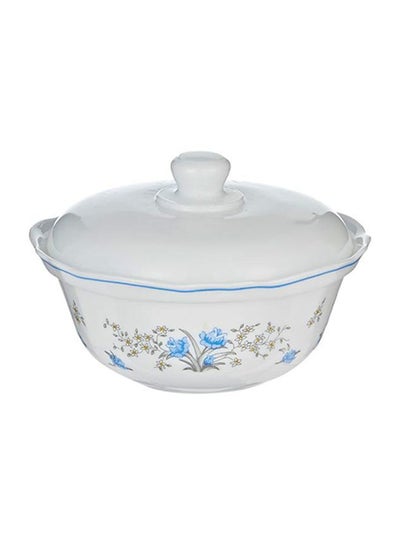 Buy Romantique Sugar Bowl White/Blue 13cm in UAE