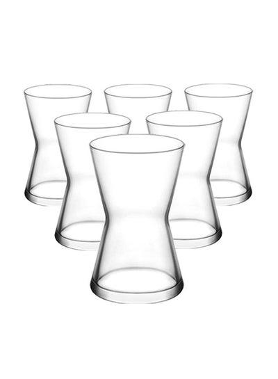 Buy 6-Piece Derin Tea Glass Set Clear in UAE