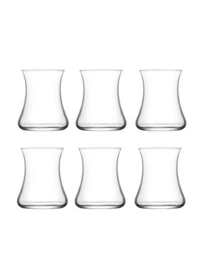 اشتري 6-Piece Lal Tea Glass Set شفاف 170 مل في الامارات