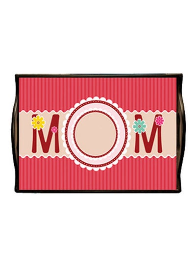 Buy MDF Wood With Lamination Printed Mother's Day Tray Multicolour 25x35cm in Egypt