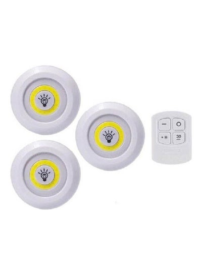 Buy Led Light With Remote Control Set Of 3 White in Egypt