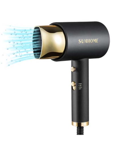 Buy Professional Hair Dryer Set ,1800W Black/Gold 28.8x20.6x8.4cm in UAE