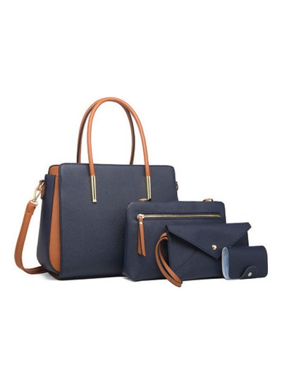 Buy 3-Piece One-shoulder Bag Dark Blue in Saudi Arabia