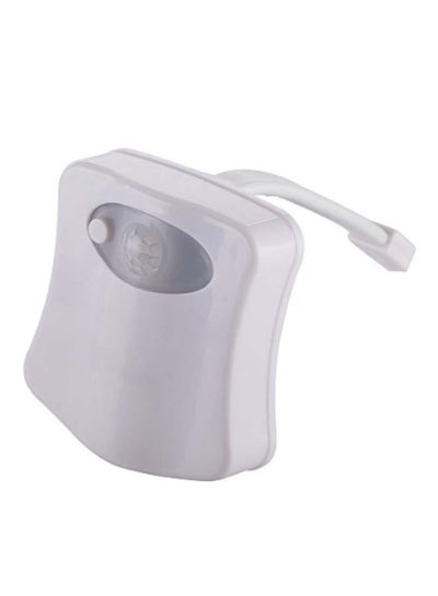 Buy Motion Activated LED Toilet Nightlight White 9x10cm in UAE