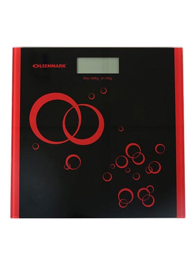 Buy Digital Personal Scale Black/Red 50x50cm in Saudi Arabia