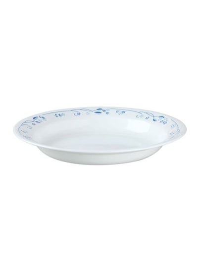 Buy Classic Dinner Plate White/Blue 443ml in Saudi Arabia