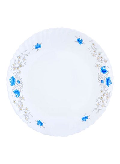 Buy Dinner Plate White/Blue/Grey 7.5inch in UAE