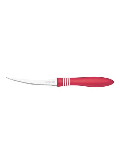 Buy 2-Piece Steak Knife Set Red/Silver 22cm in UAE