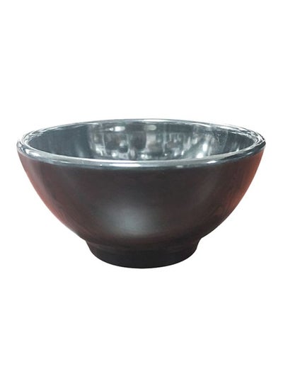 Buy Round Serving Bowl Brown/Black 10 x 5inch in Saudi Arabia