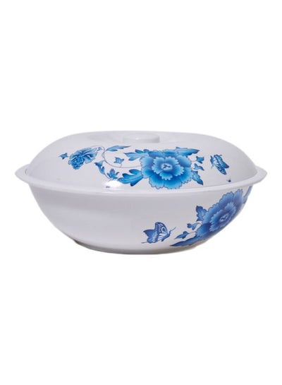 اشتري 2-Piece Melamin Bowl Set أبيض/أزرق 28 سنتيمتر في الامارات