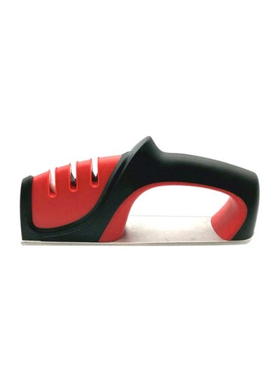 Buy 3-In-1 Knife Sharpener Red/Black/Silver 21.2x5.2x9.5cm in UAE