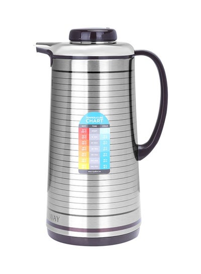 Buy Vacuum Flask Silver/Black 1.6Liters in UAE