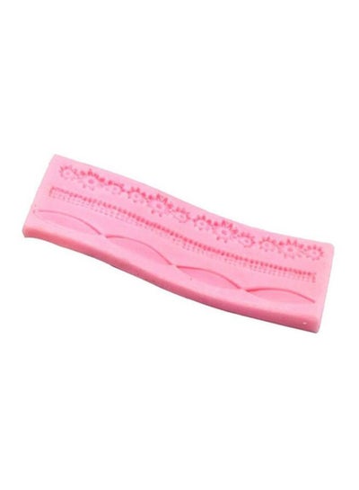 Buy Cake Fondant Mold Pink 12x4x0.8cm in UAE