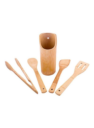 Buy 5-Piece Kitchen Tool Set Beige in Saudi Arabia