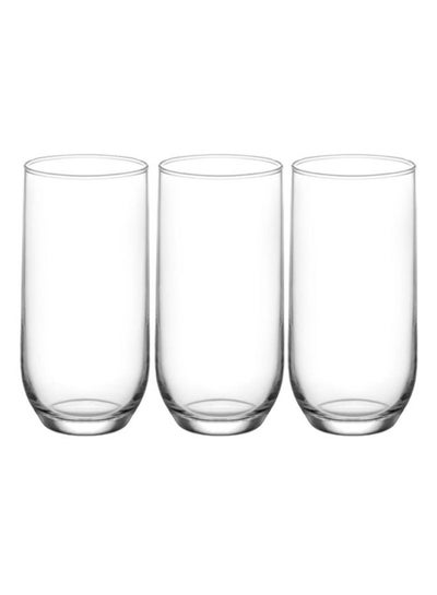 Buy 3-Piece Juice Glass Set Clear in UAE