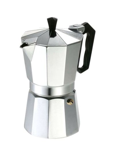 Buy Aluminum Coffee Maker Pot Silver/Black in UAE