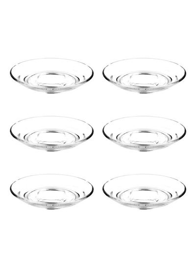 Buy Pack Of 6 Caffe Saucer Clear 5.75inch in UAE