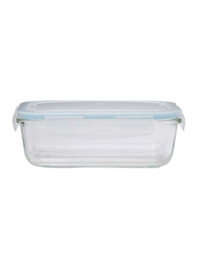 Buy Boro Pro Rectangular Food Storage Container Blue/Clear 1180ml in UAE