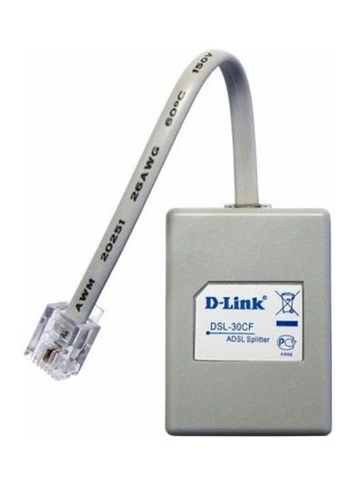 اشتري مقسم ADSL بتصميم صغير طراز Dsl-30Cf مع كابل هاتف رمادي في مصر