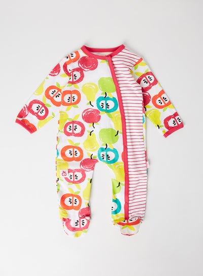 Buy Baby Fruits Graphic Onesie Fuchsia in UAE