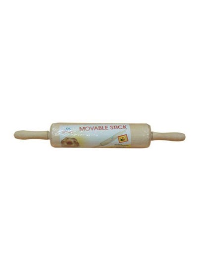 Buy Wooden Rolling Pin Brown 42x5cm in UAE