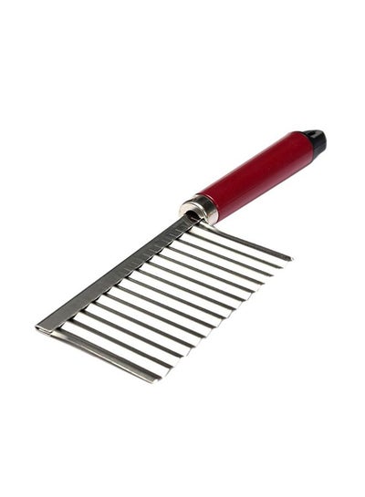 Buy Potato Slicer Fries Cutter Silver/Red 22x6cm in UAE