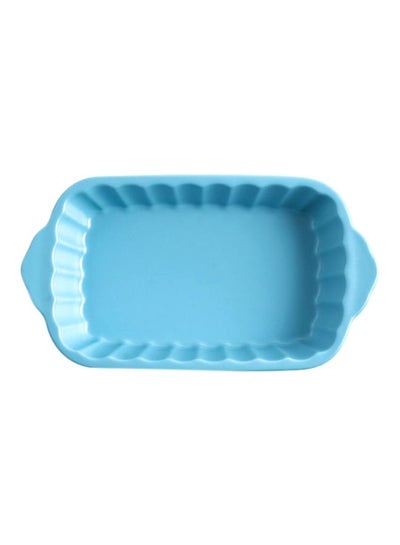 Buy Chrysanthemum Ceramic Oven Dish With Handle Blue 10inch in UAE
