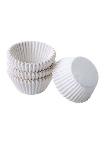 Buy 100-Piece Baking Cup Set White 1.25inch in Saudi Arabia