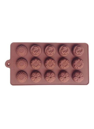 Buy Silicone Baking Chocolate Mold Brown 21.5x11x2cm in UAE