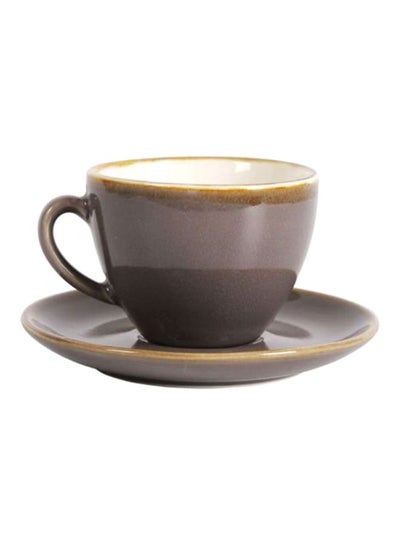 Buy Kiln Ceramic Coffee Cup Brown 11x9x7cm in UAE