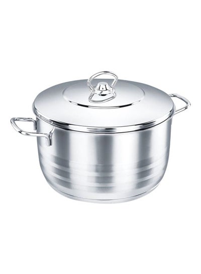 Buy Astra Casserole With Lid Silver 8Liters in Saudi Arabia