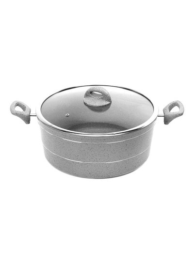 Buy Casserole With Lid Grey/Clear 24cm in Saudi Arabia