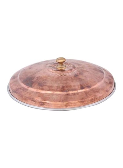 Buy Round Shaped Copper Lid Brown 14cm in UAE