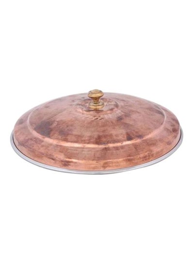 Buy Round Shaped Copper Lid Brown 16cm in UAE
