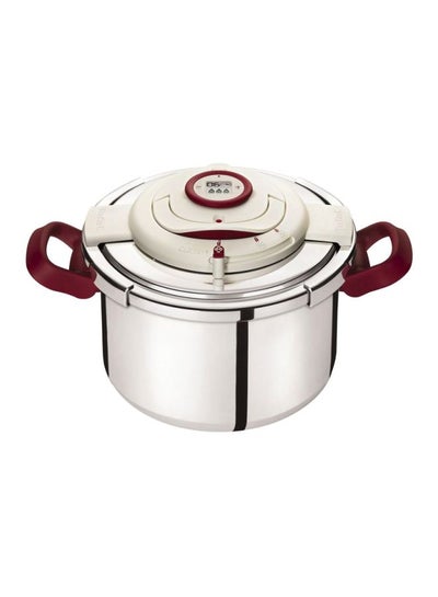 Buy Pressure Cooker Silver/Red 8.0Liters in Saudi Arabia