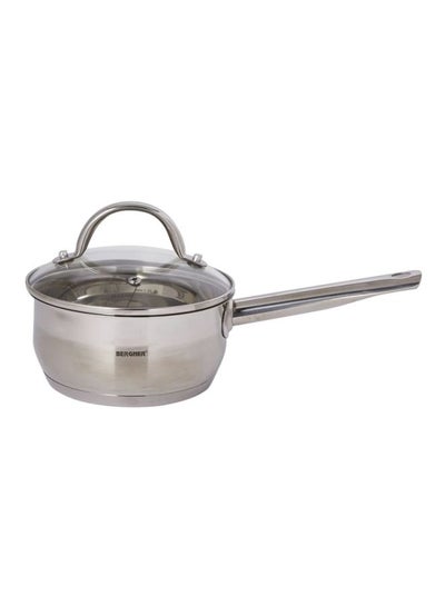 Buy Saucepan With Lid Silver/Clear 18cm in UAE