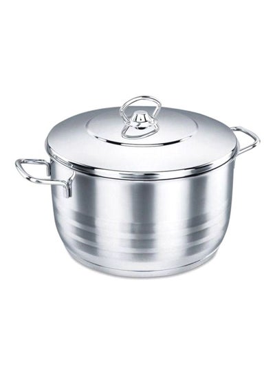 Buy Stainless Steel Cooking Pot Silver 4.5Liters in UAE