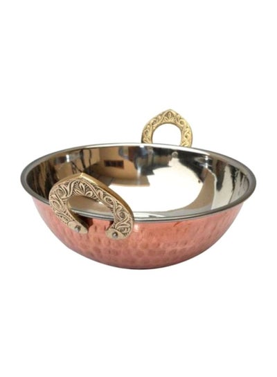 Buy Stainless Steel Kadai Silver/Copper 19cm in Saudi Arabia