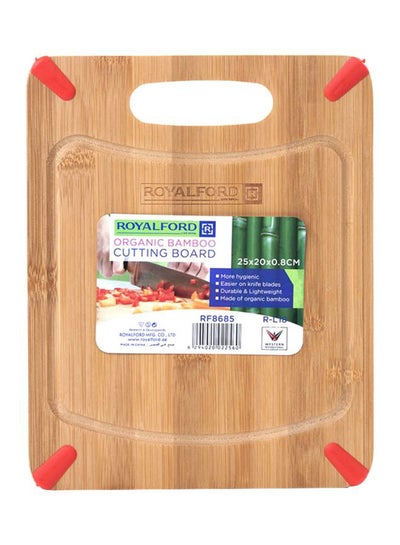 Buy Carbonized Bamboo Cutting Board Brown 25x20x0.8cm in Saudi Arabia