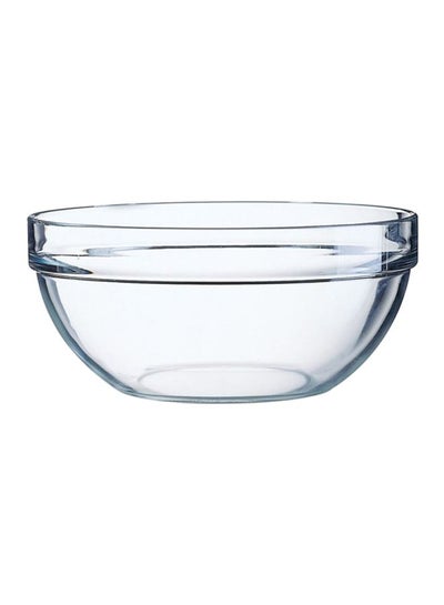 Buy Tempered Glass Stackable Bowl Clear 26cm in Saudi Arabia
