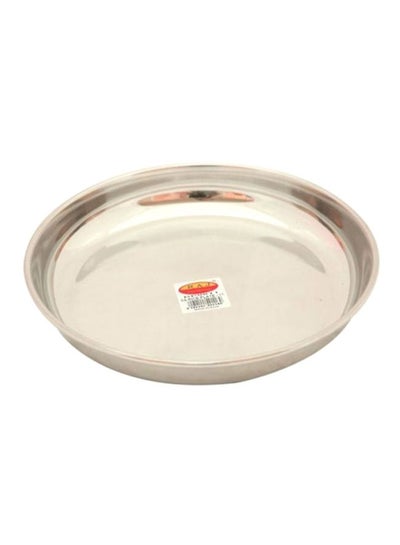 Buy Stainless Steel Dinner Plate Silver 23cm in UAE