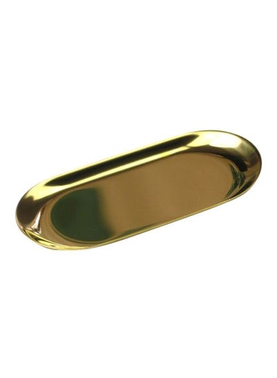 Buy Oval Iron Plate Golden 18x8cm in UAE