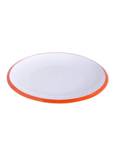 Buy Watanabe Shallow Plate White/Orange 8inch in Saudi Arabia